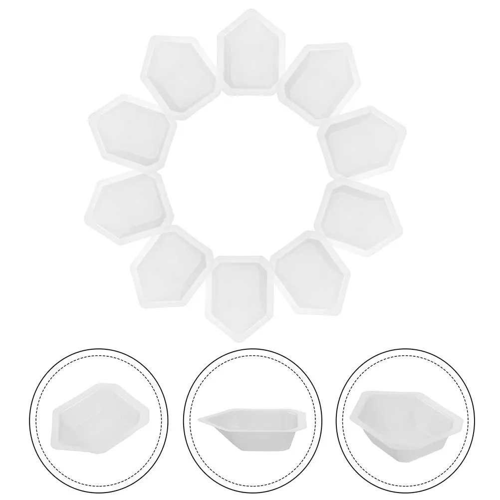 

10pcs Reusable Weighing Boats Plastic Measuring Trays Spill-Proof Design For Lab Kitchen Precision Weighing Dish