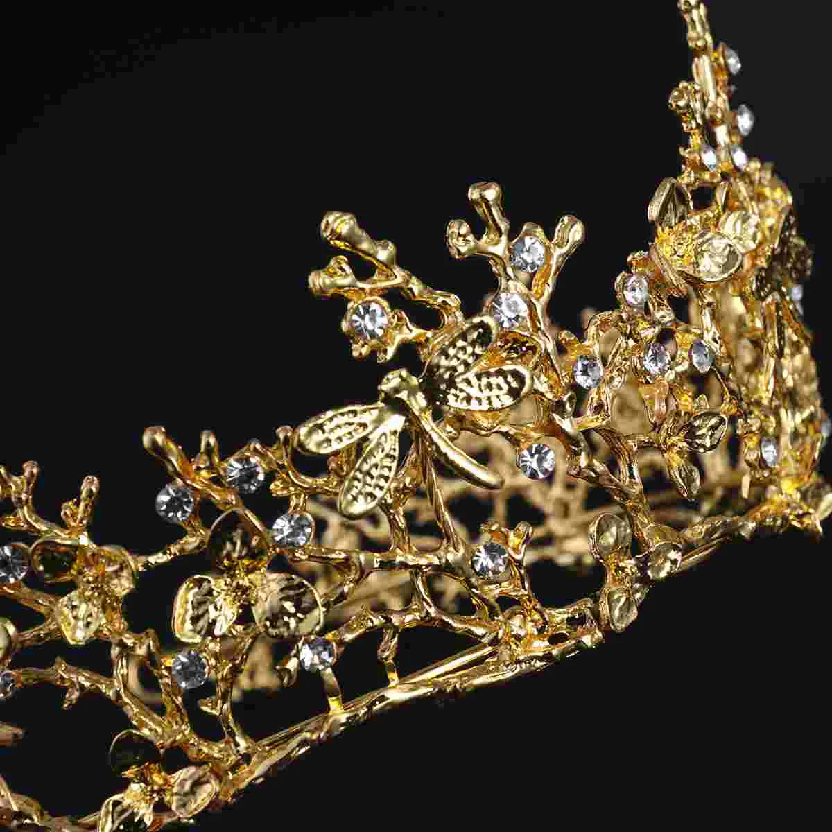 La corona Tiara de cristal Tiaras nupciales Tocado de boda Diadema barroca Reina novia