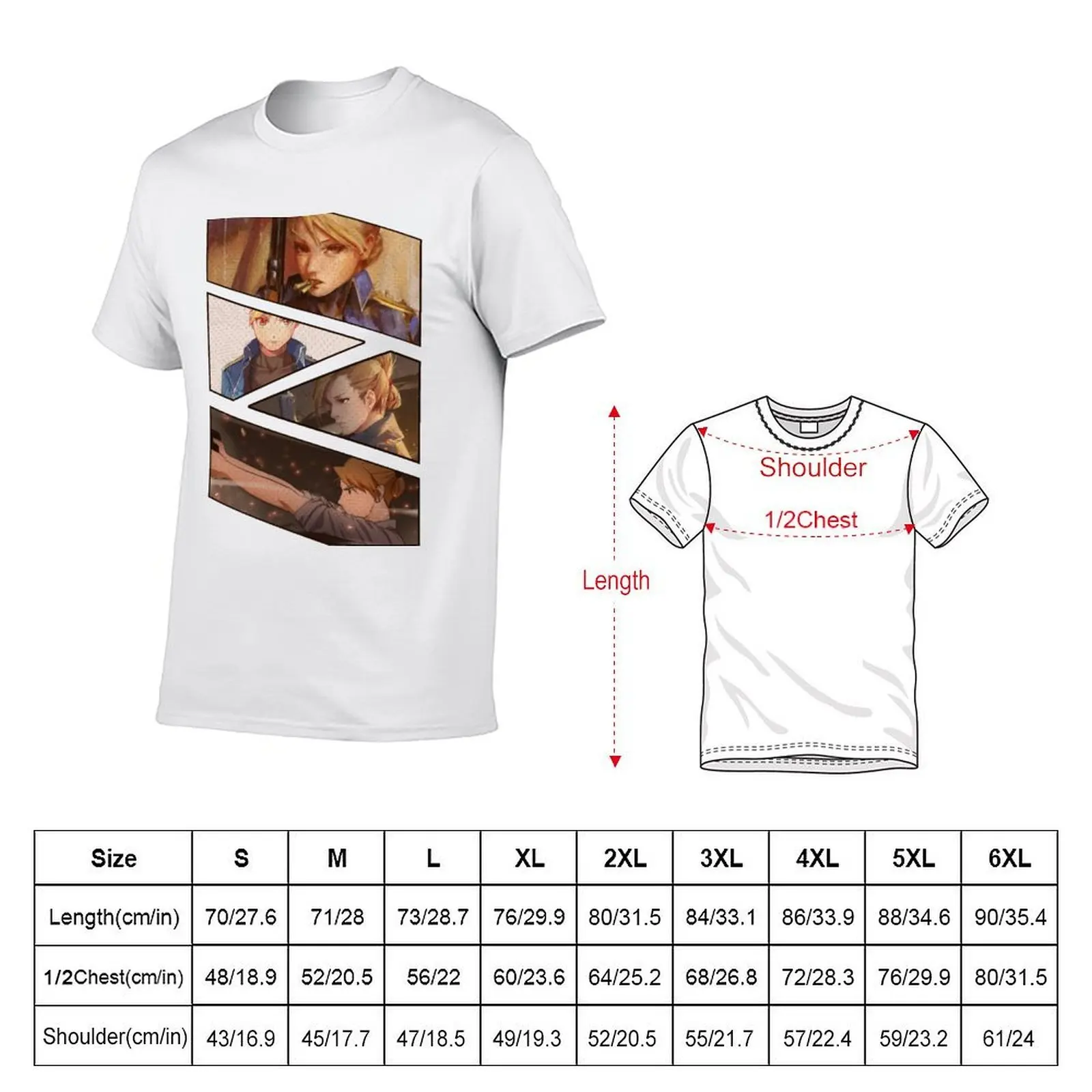 Riza Hawkeye Manga Panel Design T-Shirt funny t shirts cotton t shirt custom print T-Shirt