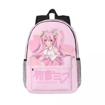 하츠네 미쿠 프린트 경량 캐주얼 책가방, 학교, 야외, 쇼핑, 사무실용, 15 인치