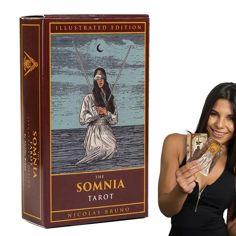 The Somnia Tarot Cards Divination Tools Standard Fortune Telling Tarot Decks for Board Game Fate Divination Gathering playing