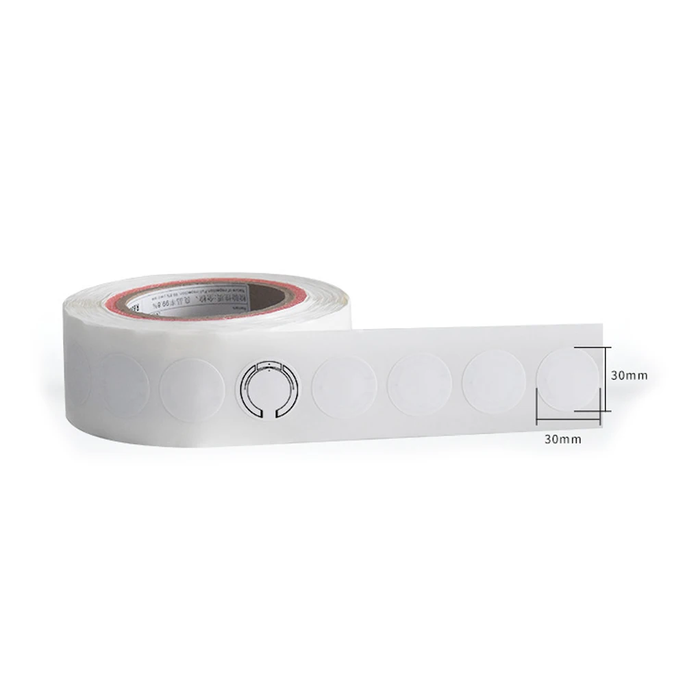 ISO18000-6C(6B) 860-960MHZ عملة نمط UHF RFID علامة التسمية ضياء = 25 مللي متر 1000 قطعة/لفة