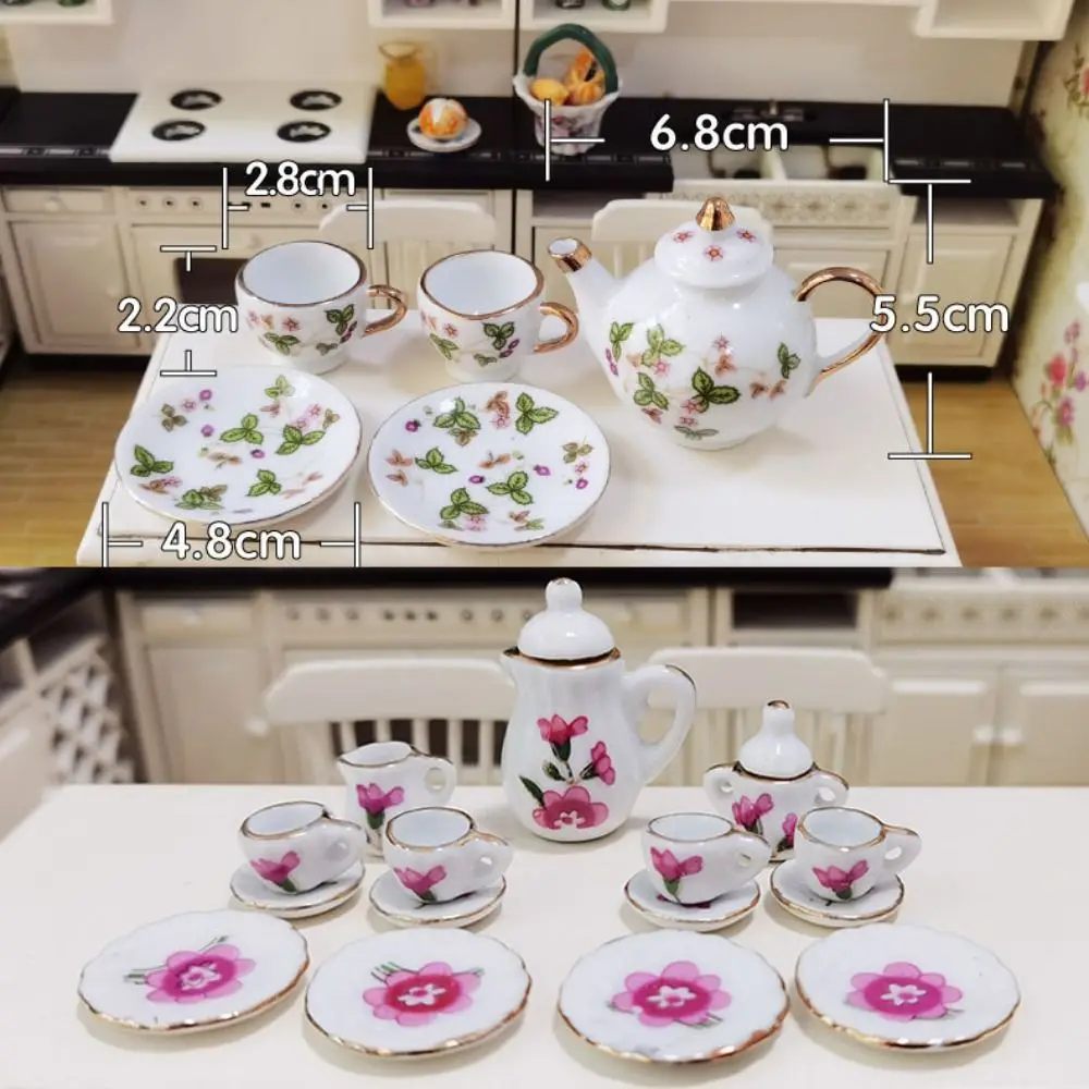 Mini Doll House Accessories Ceramic 9 Styles Pocket Tea Set China Tea Cup for 1/6 BJD Doll/for 11.5" Doll/for Blythe Doll