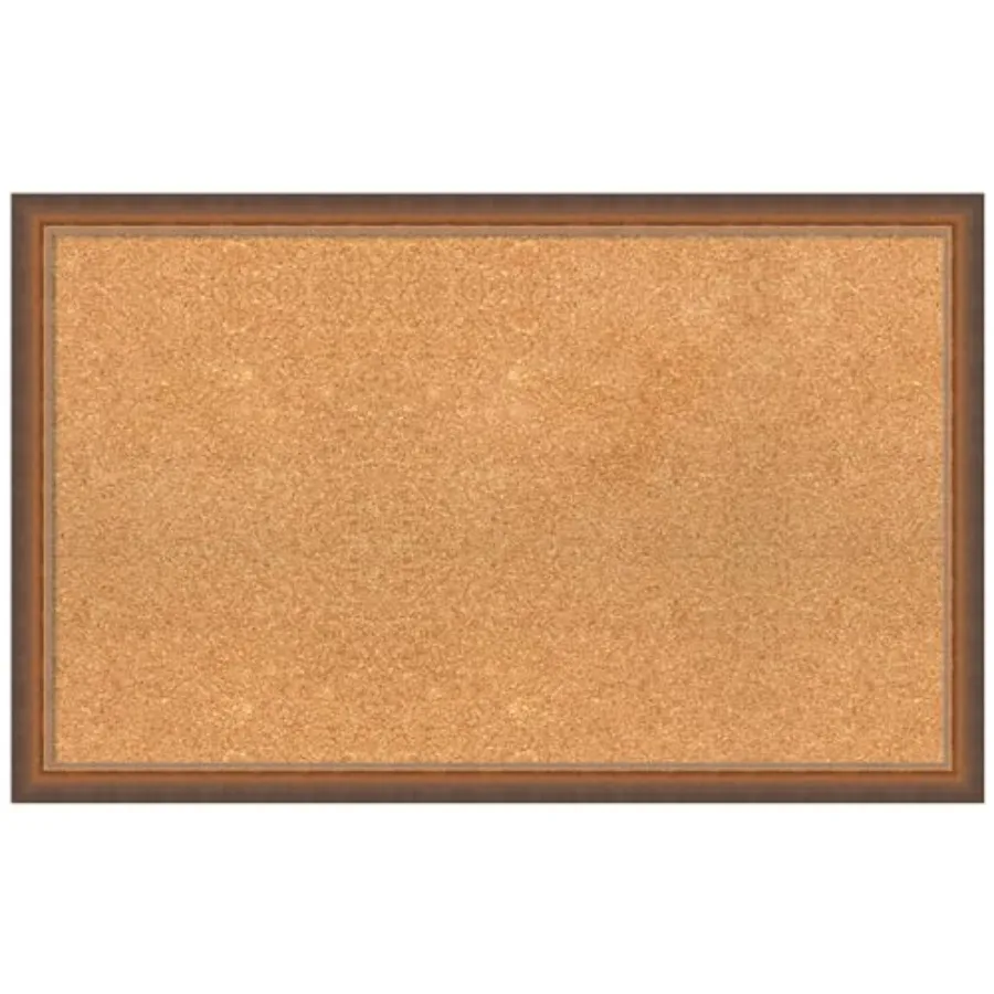 

Натуральная пробковая доска для стен 20x32, доска для заметок с бронзовой рамкой, средняя пробковая доска для офиса и дома, современный декор для организации пространства