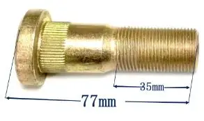 تنطبق على أجزاء الملحقات، مسامير إطارات العجلات ذات الرافعة الشوكية، مسمار محور المحور الأمامي لـ Jianghuai 4.5t Mnm-1349