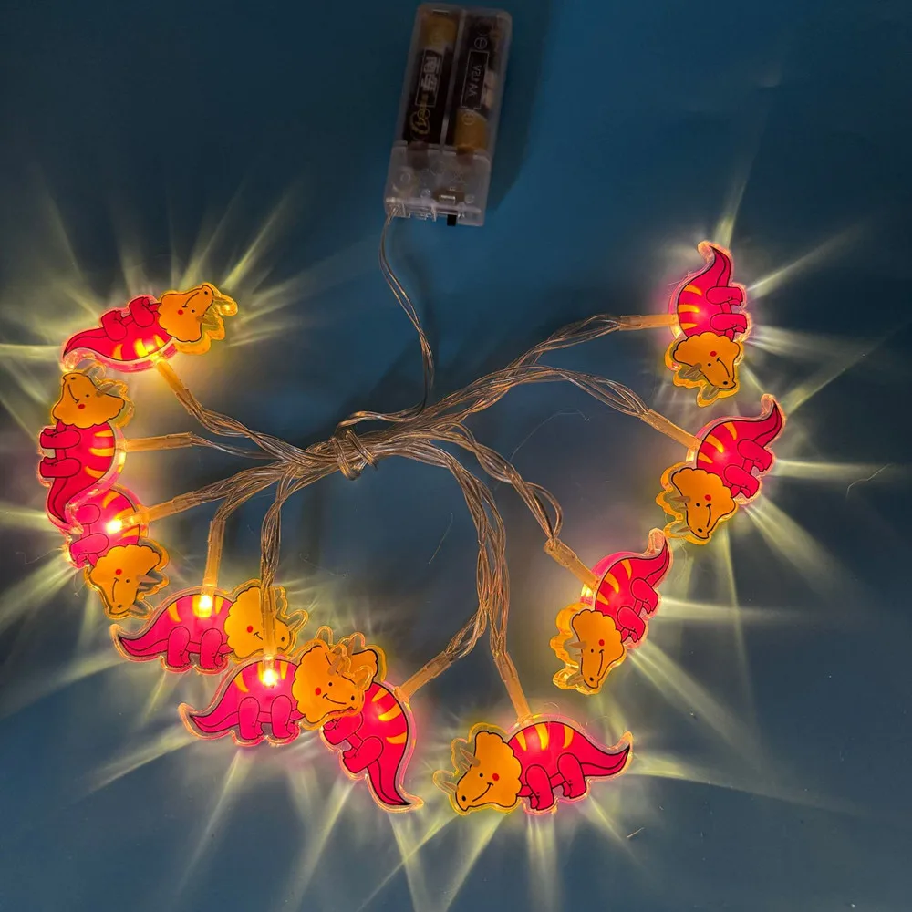 LED Dinosaurier Licht String Tier Geformt Cartoon Dekorative Licht Für Zimmer Indoor Party Dekoration String Lichter N06 – Detail 15
