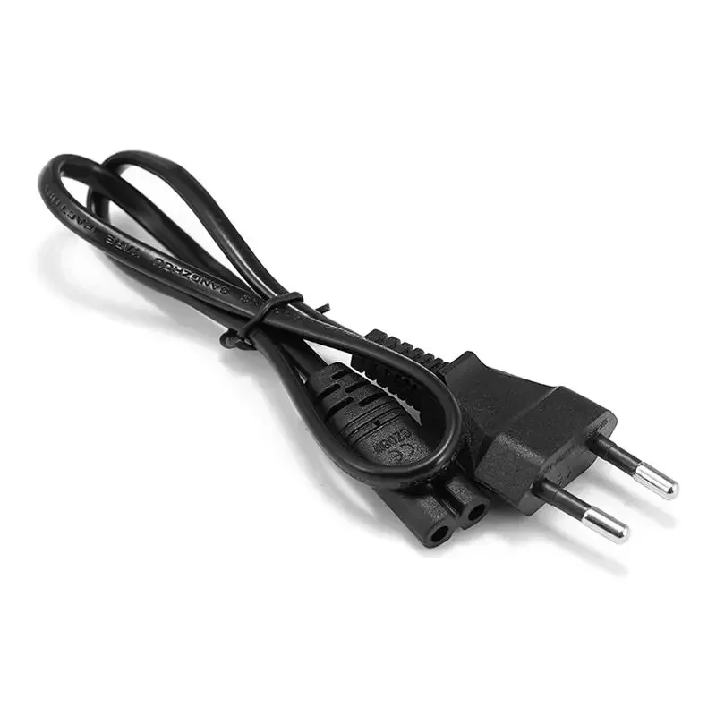 Cable de extensión UE de 2 pines IEC320 C7, Cable de alimentación figura 8, Cable de alimentación para ordenador portátil para Sony, Samsung, LG, Philips, TV, Monitor de PC