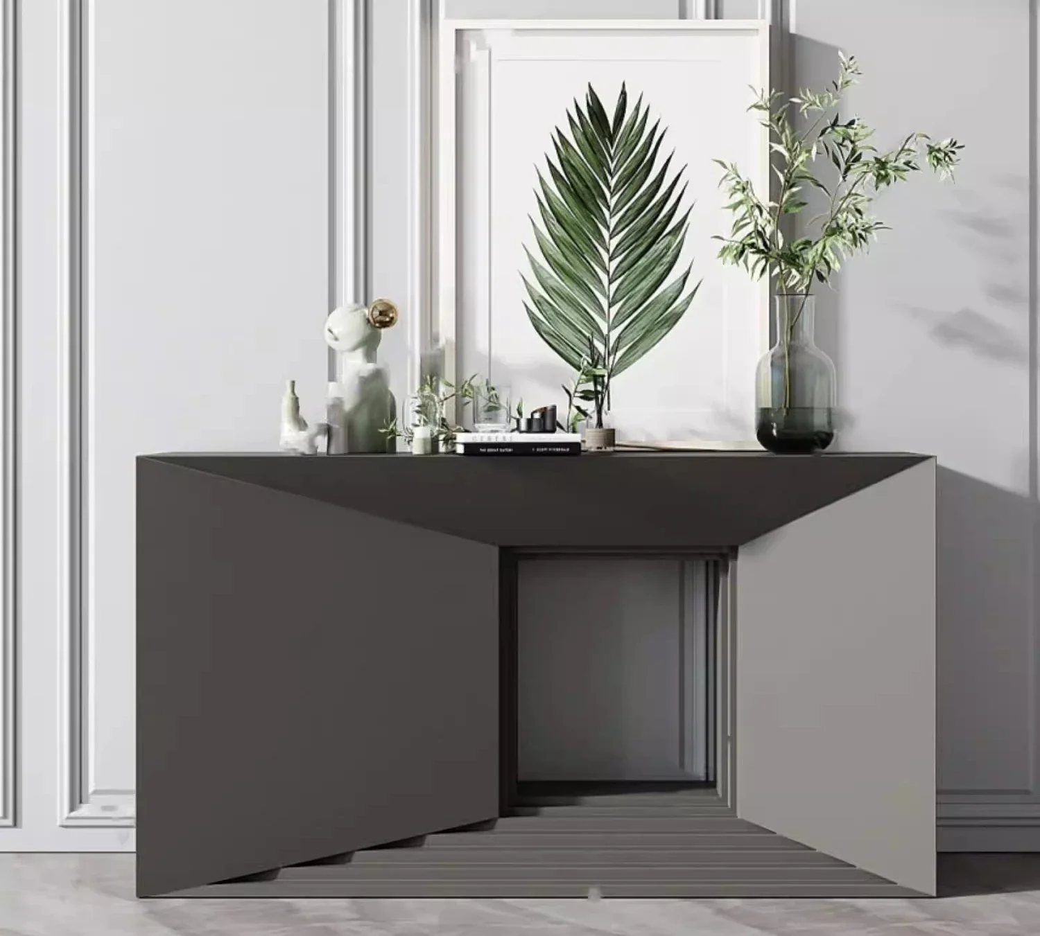 

Декоративный шкаф из массива дерева с росписью, современный, простой, в стиле ретро.