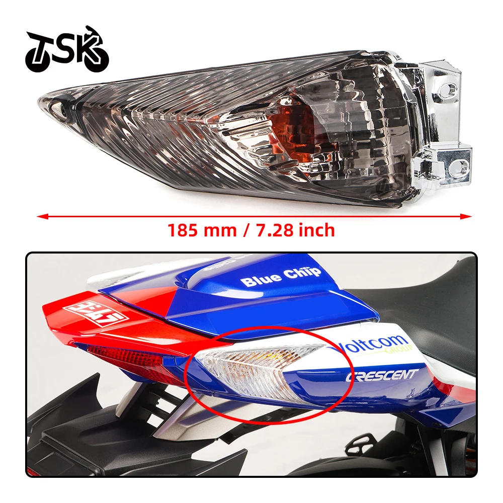 For SUZUKI GSXR 600 750 K11 2011-2017 GSXR 1000 K9 2009-2016 Motorcycle Rear Turn Signal Light Bulb Lens Smoked