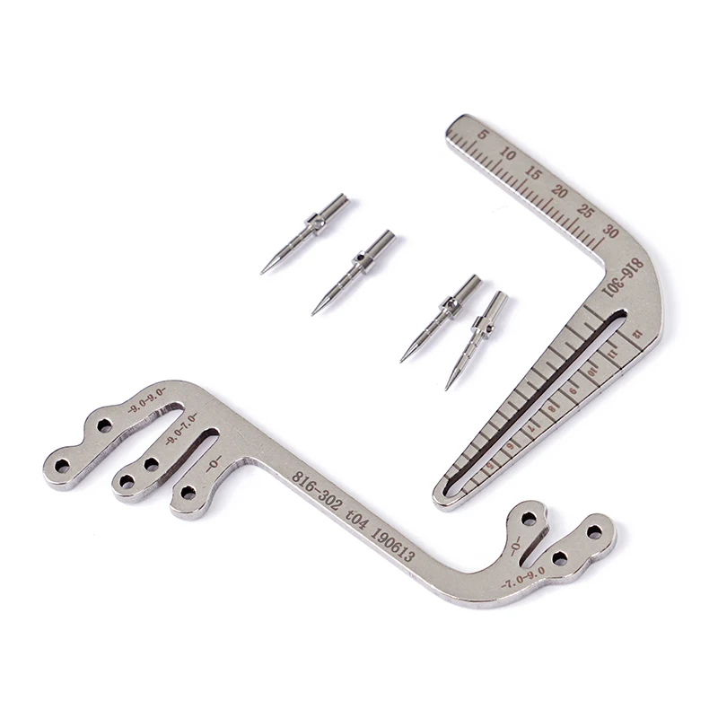 Dental Implant Guide Set Oral Planting Locator Positioning Guide Drilling Positioning Ruler Angle Ruler Implant Tools Dentist