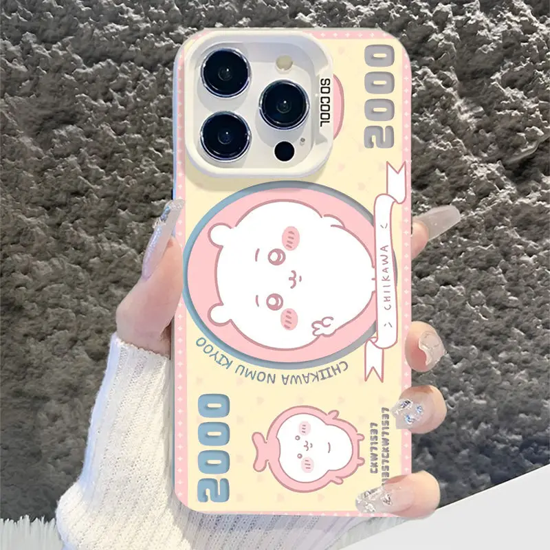 Cute Banknote usagi chiikawa hachiware Kawaii Phone Case For iPhone 16 15 14 13 12 11 Pro Max XS Max 7 8 Plus MINI Y2K Cover