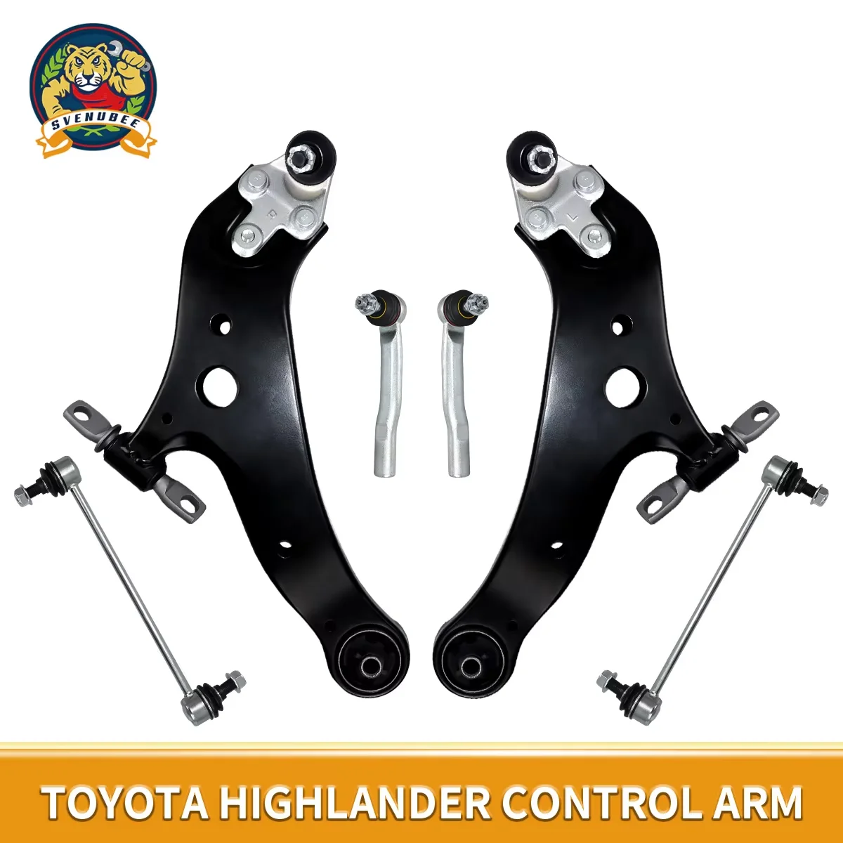 

Svenubee Front Lower Control Arm Tie Rod Ball Joint 6Pcs Kits for Toyota Highlander 2008 2009 2010 2011 2012 2013 2015-2018