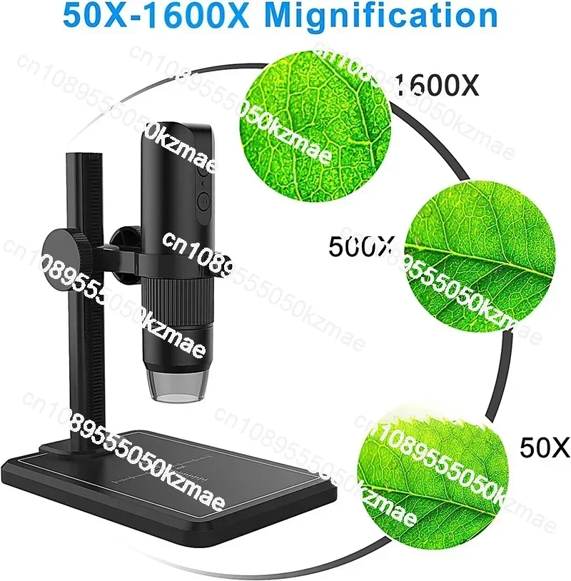 For mobile phone PC repair tool 1600X WiFi digital microscope with 8 LED 1080P high definition USB microscope zoom camera