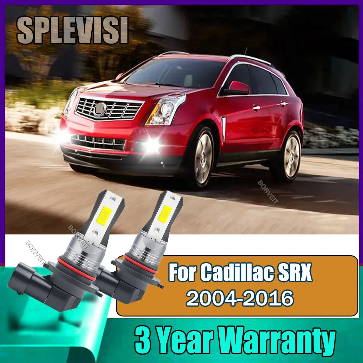 9145 H10 Fog Bulbs -Superior Heat Dissipation For Cadillac SRX 2004 2005 2006 2007 2008 2009 2010 2011 2012 2013 2014 2015 2016