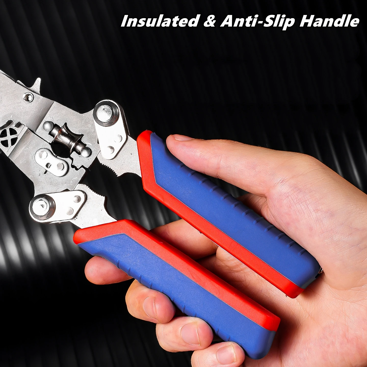 Fususbe سلك تجريد كماشة اختبار الجهد كابل قطع العقص كماشة متعددة الوظائف سلك متجرد كماشة كهربائي