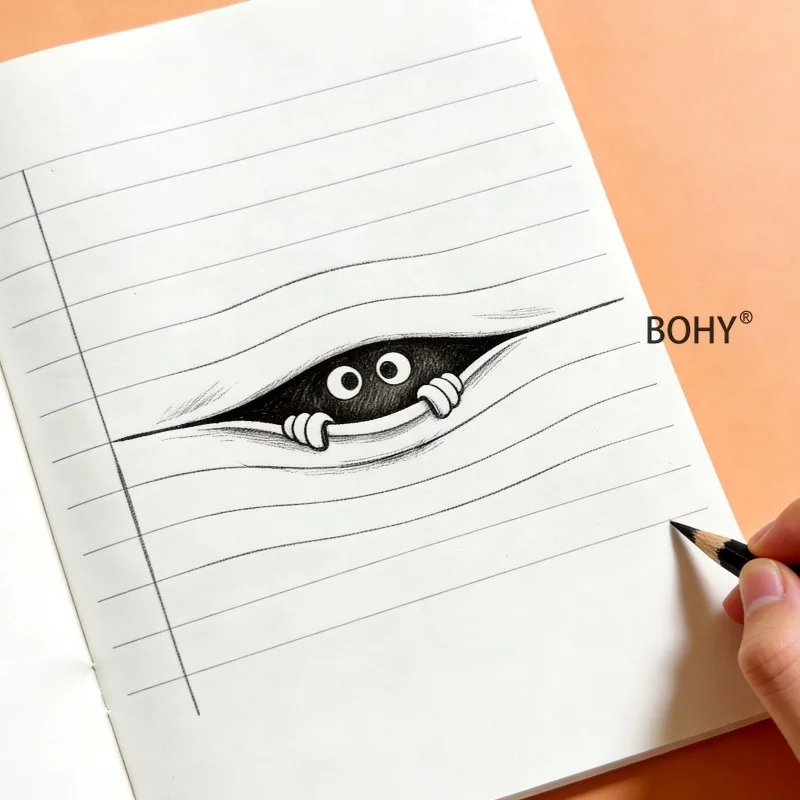 1 Stereoscopic Illusion 3D Creative Coloring Book, 16 Pages, Practice Art Perspective Techniques, Adult Decompression Painting