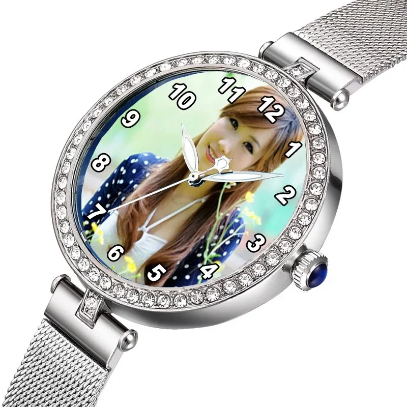 Montre à quartz personnalisée avec photo en biscuits pour femme, logo design, cadeau personnalisé, montre-bracelet bricolage, mode, livraison directe, 2018, A3329