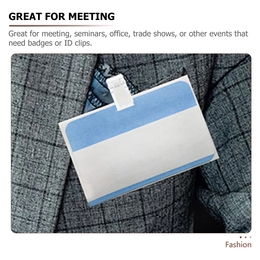 

40pcs Badge Adhesive Plastic Name Tag Card Holder For Office Trade Shows Seminars Meetings Events Name Badge Clips