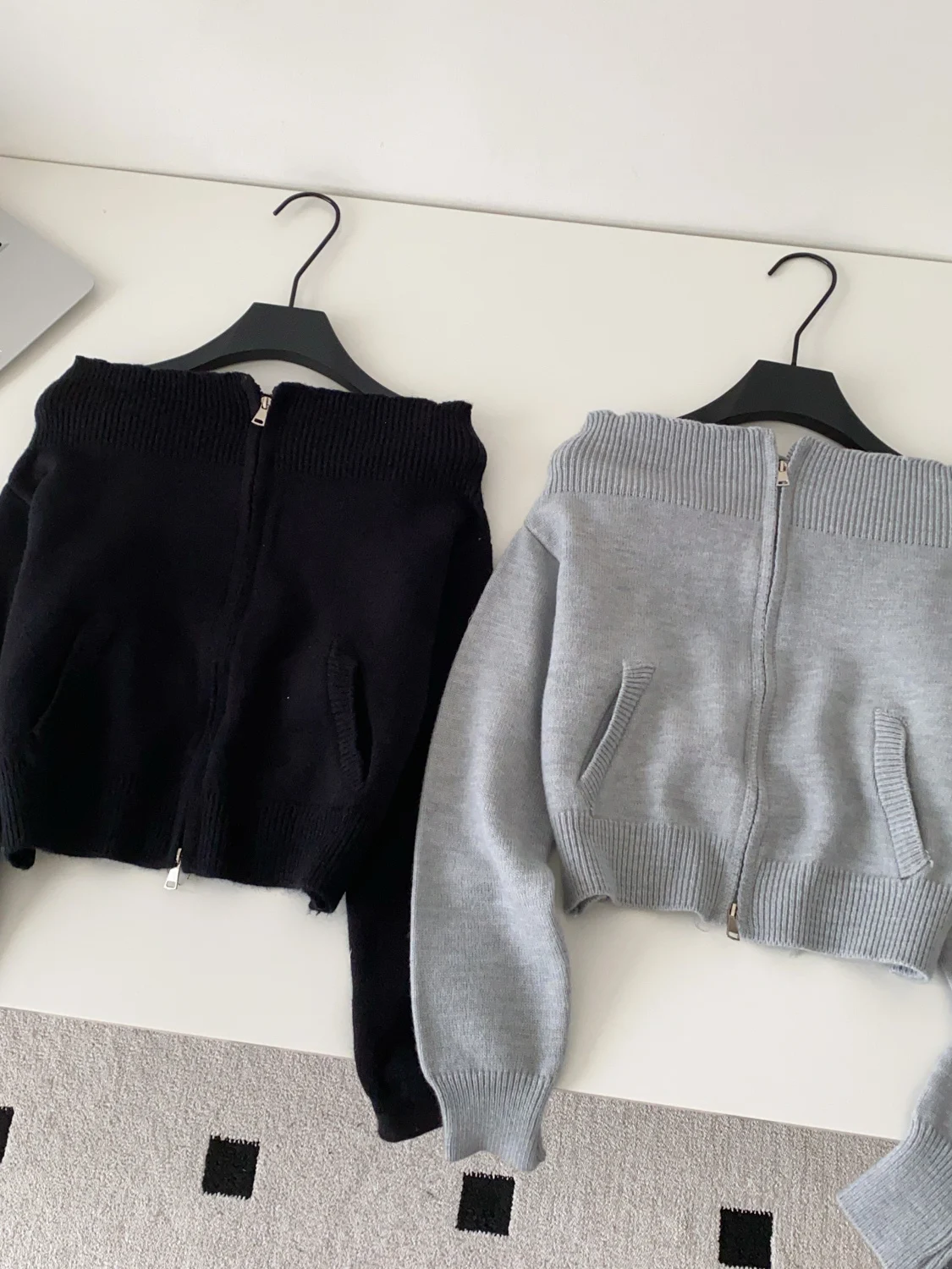 

Women Grey Slash Neck Cardigan 2000s Vintage Korean Style Jumper Knit Long Sleeves Cashmere Sweater For Women Spring Autumn 2025