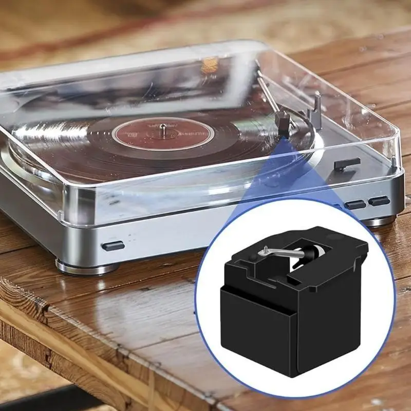 K1AD Record Player Replacement Needle Plastic Texture ติดตั้งง่ายด้วยแปรง
