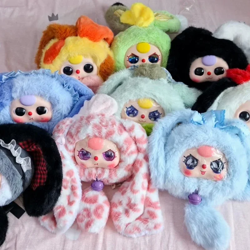 

Baby three 400% Limited Wealth Rabbit, плюшевая загадочная коробка, милая сумка на молнии, кукла, коллекционный подарок для девочек, фанатов, Рождественский подарок