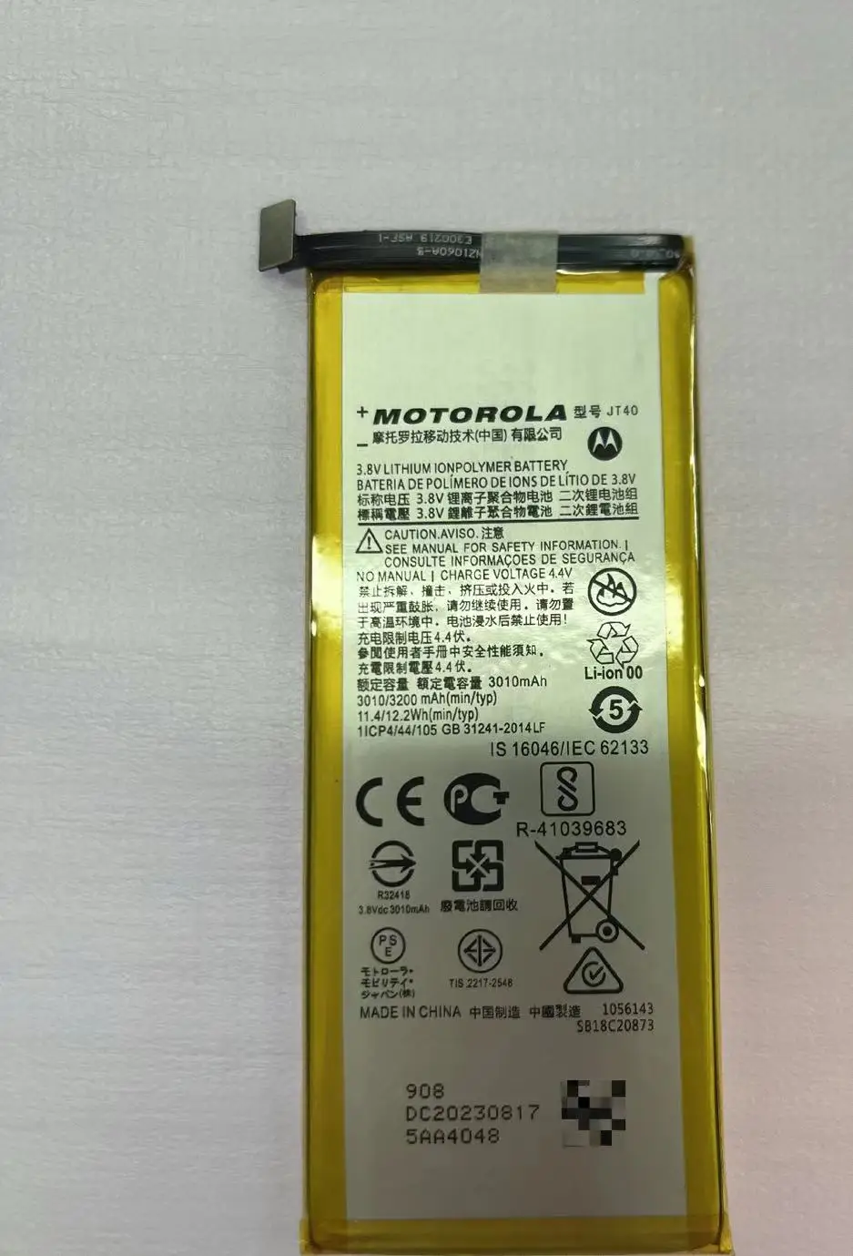 Новый оригинальный аккумулятор для Moto G6 Plus XT1926-6 JT40