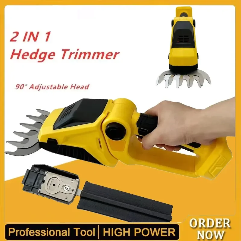 

Подходит для беспроводного триммера для живой изгороди 2 в 1, электрический триммер для травы, триммер для втулки, ножницы для травы, садовые инструменты для аккумулятора Dewalt 20 В