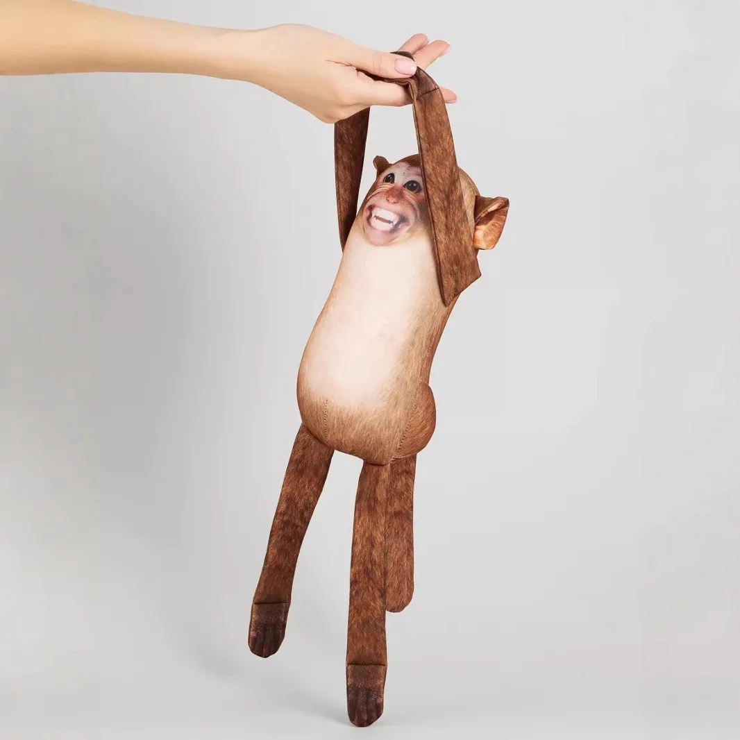 المعانقة قرد ألعاب من القطيفة محشوة الحيوان وسادة نوم 28 سنتيمتر مجردة دمية المغناطيس دمية يد غرفة ديكور هدية عيد ميلاد للأطفال