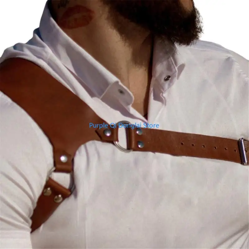 L21E Men Body Chest Harness Belt Men Exotic Apparel Muscle Protector Clubwear Costume