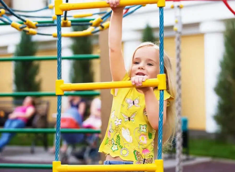 playground swing rainbow hanging climbing rope plastic ladder for kids