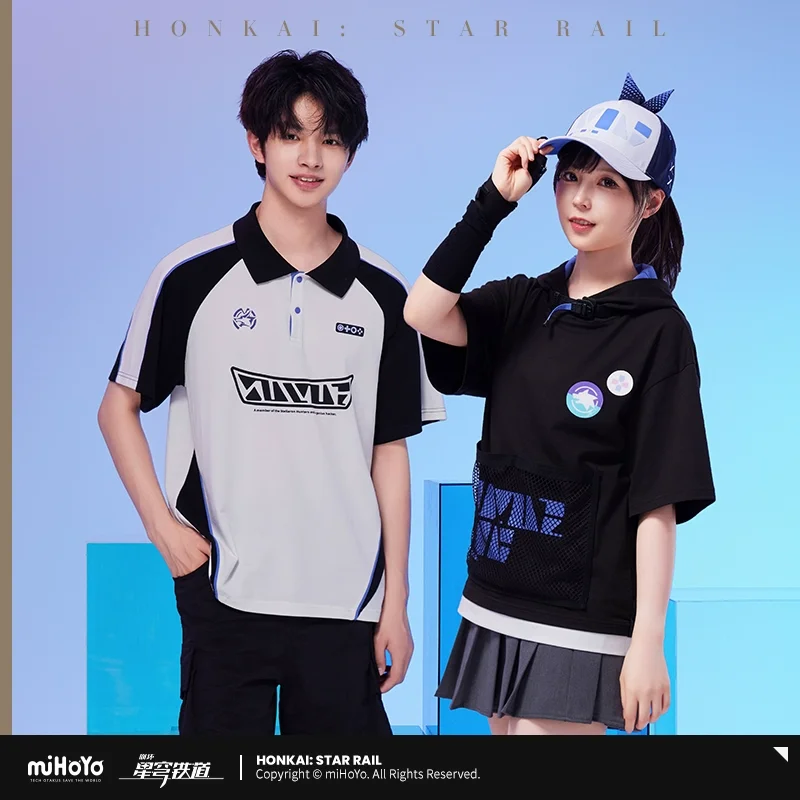 Sunsyea Honkai Star Rail Official Merch miHoYo Original Authentic Silver Wolf Theme Impression Series Hoodies POLO Shirt T-shirt