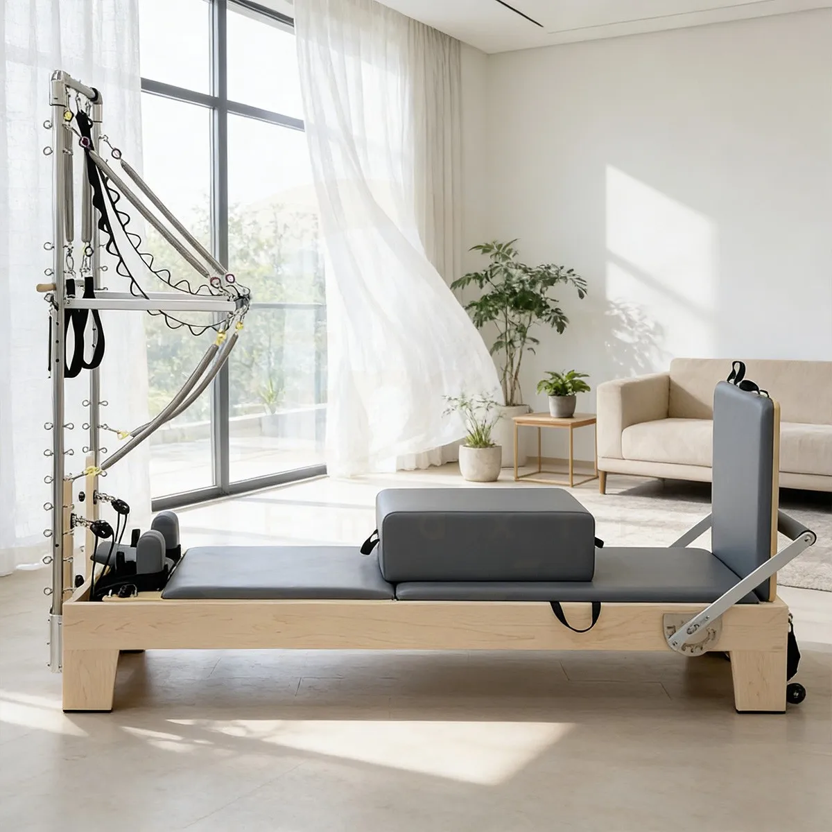ATV&UTVMaple Pilates Reformer with Tower Premium Maple Wood Commercial Grade Pilates Machine High Quality CE ISO Certified
