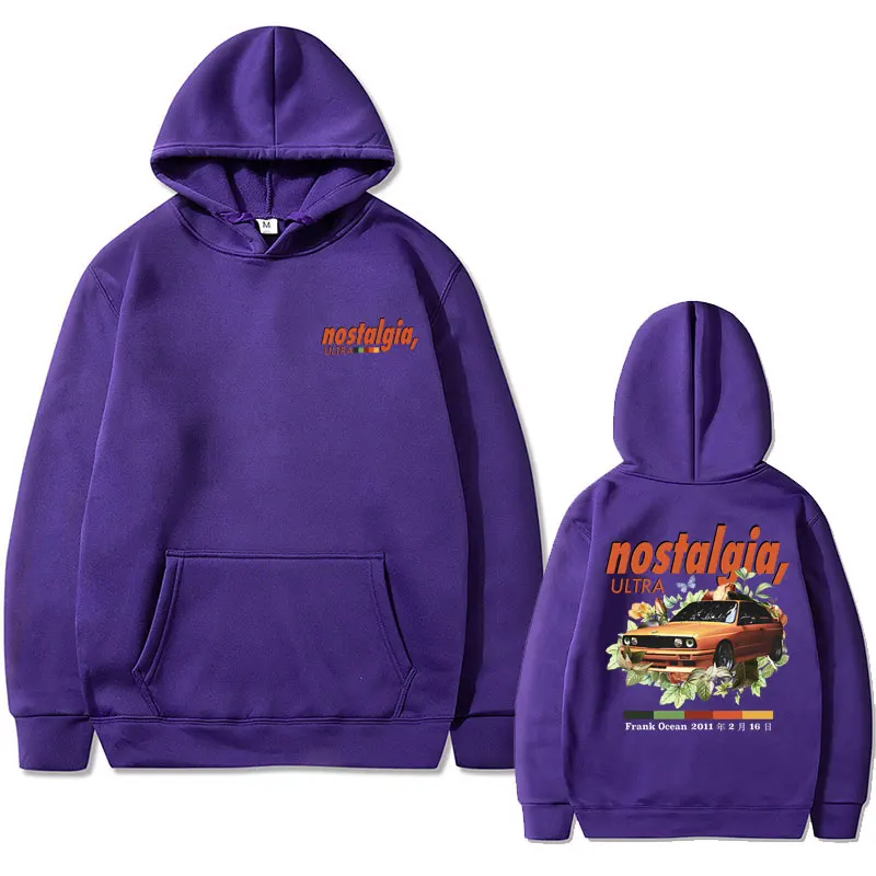 Rapper Frank Nostalgia Ultra Graphic Hoodie Ocean Oversized Sweasthirt Blond Hip Hop Vintage Hoodies Men Fleece Cotton Pullover