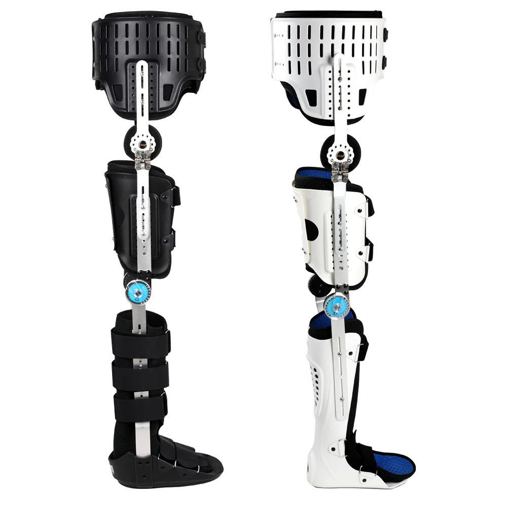 Supporto per ginocchio Brace Hip caviglia piede ortesi frattura della gamba paralisi dell'arto inferiore Hip Walking Fixed With Walking Boots Brace Knee