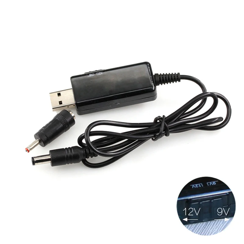 USB Boost Converter DC 5V to 9V 12V USB Step-up Converter Cable + 3.5x1.35mm Connecter For Power Supply/Charger/Power Converter