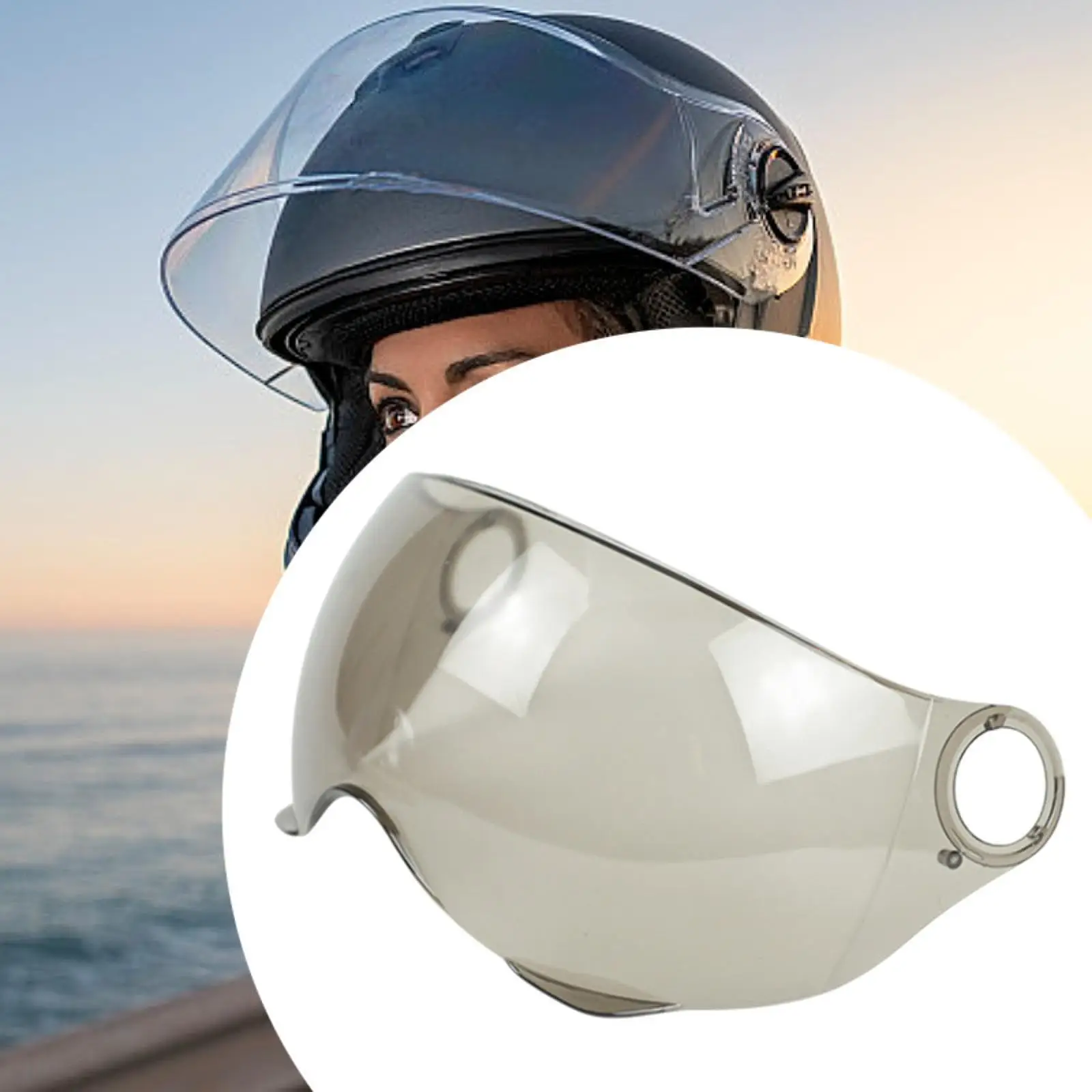 Motorbike Helmet Visor Lens High Performance Lightweight Easy to Install Motorbike Accessories Anti Scratch Wind Shade Replaces