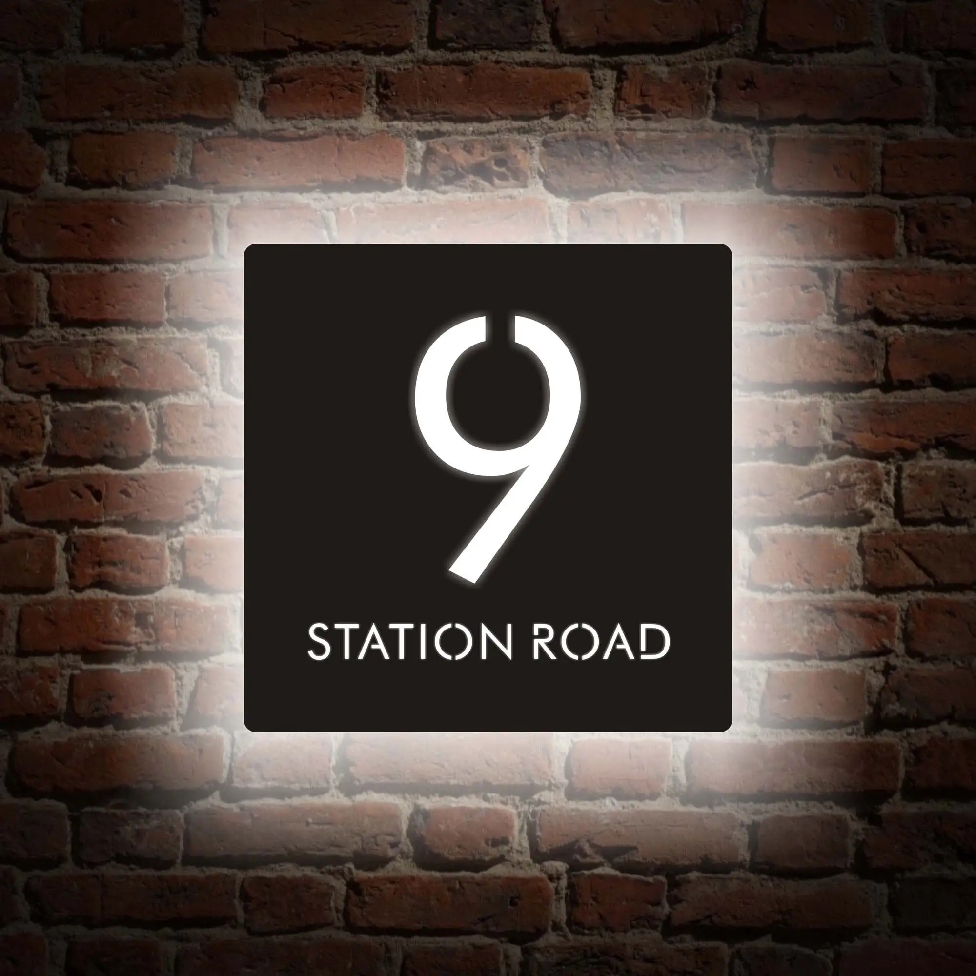 Personalized LED House Number Plaque, 3D Illuminated Address Sign, Custom Channel Letter Box for Business or Outdoor Decoration