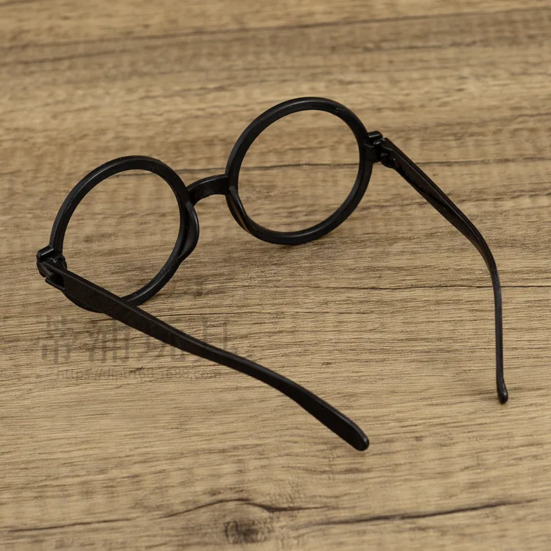 Harries Frame Black Glasses Retro Round Glasses Without Lenses Cosplay Part Decoration Stage Props Movie Peripheral Gift