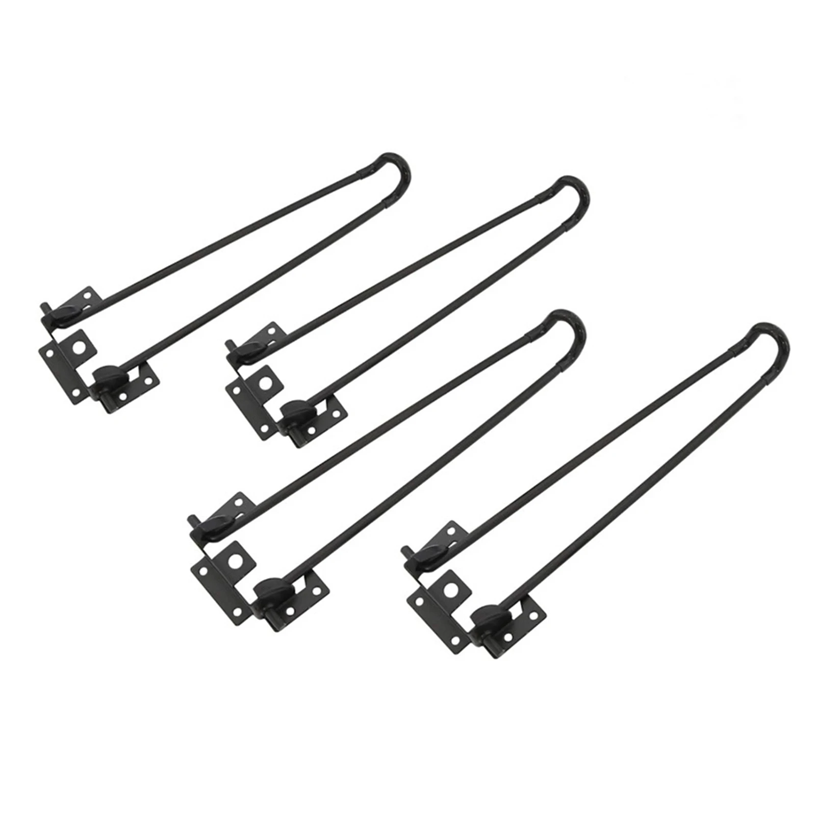 4Pcs Foldable Metal Table Legs Metal Furniture Leg Iron Furniture Leg Set Black Foldable Metal Table Legs Household Accessories