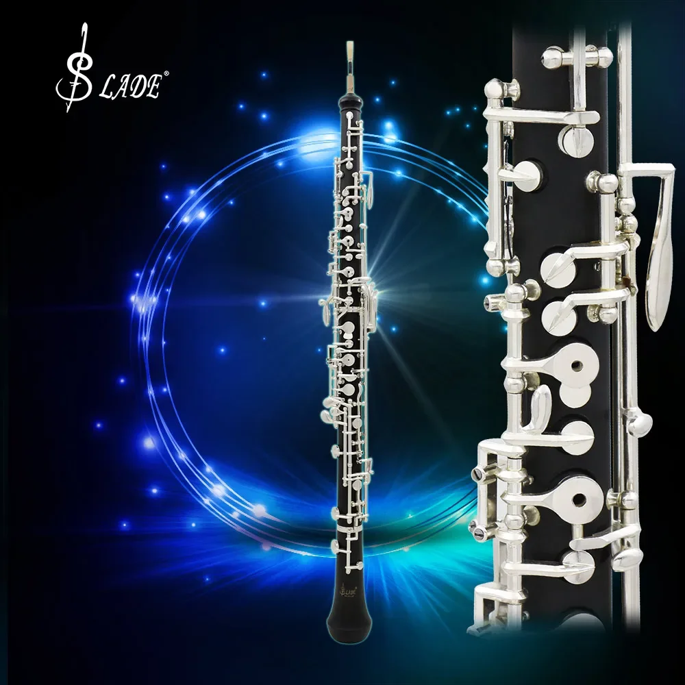 SLADE Wholesale Professional Musical Wind Instruments Popular semi automatic button bakelite 22 key C tone Oboe