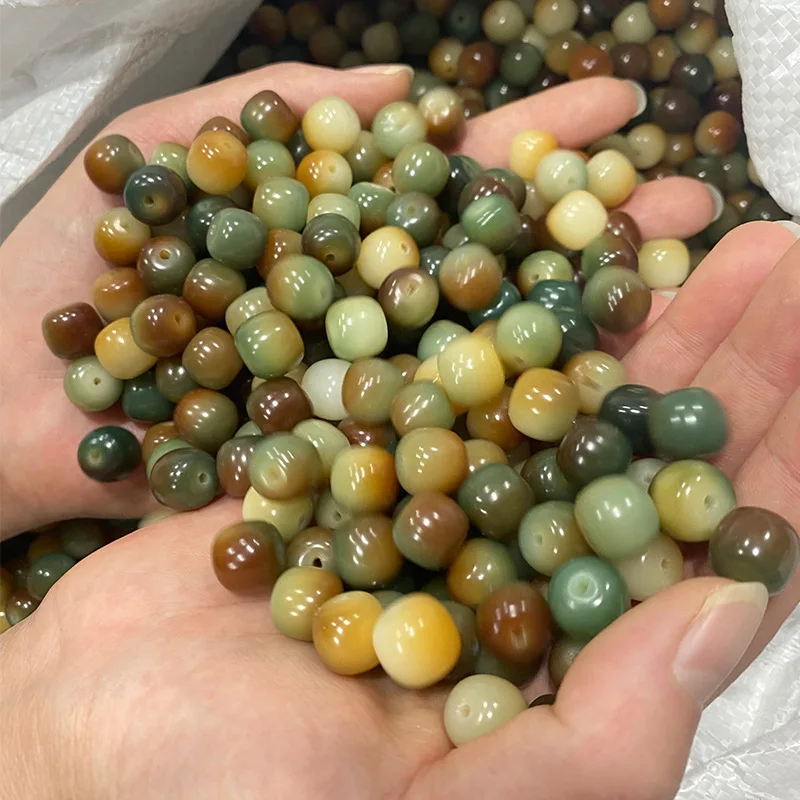 Factory White Jade Bodhi Root Bracelet Rare Dunhuang Color Dunhuang Scattered Beads Pliable Temperament Buddha Beads Bracelet fo