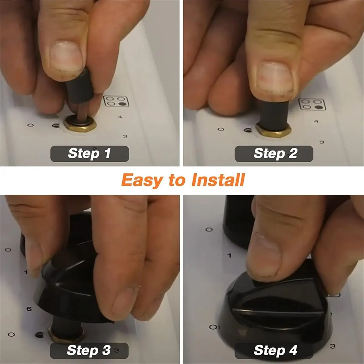 High Quality 8Pack Control Knobs Replacement with 24 Adapters for Oven, Stove, and Range Versatile and Wide Application