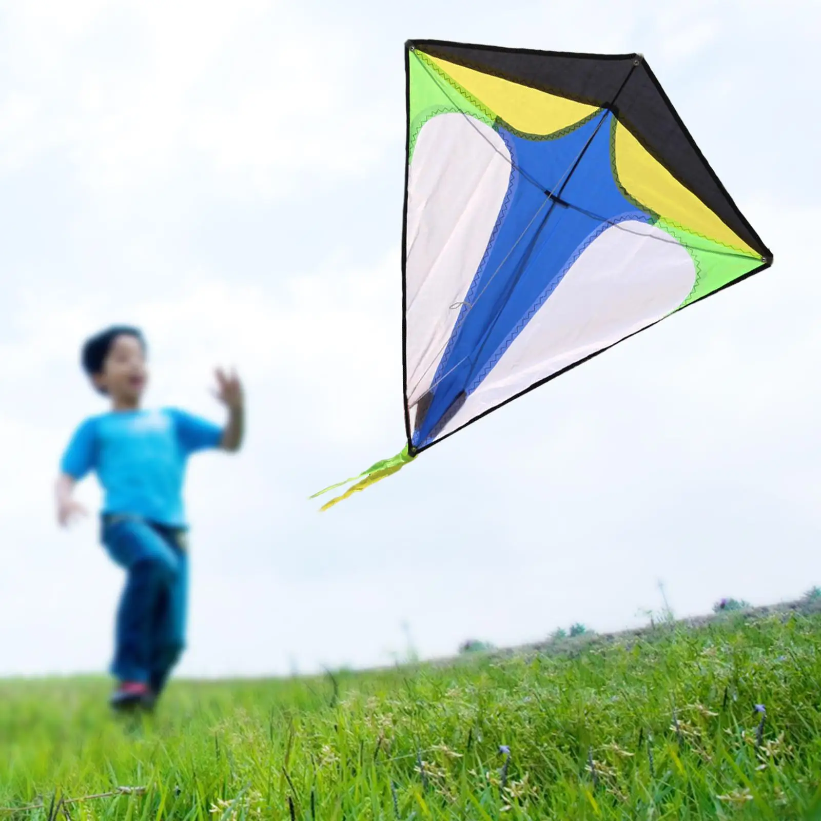 Rhombus Kite, Flying Assemble Lightweight Easy for Family Beginner Great Gift