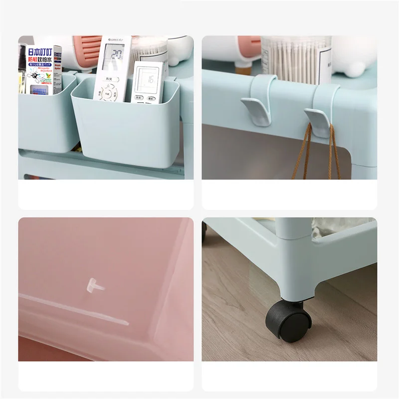 Hot Sale Plastic Home Storage Baby Organisatie Badkamer Ladekarren Opbergrek