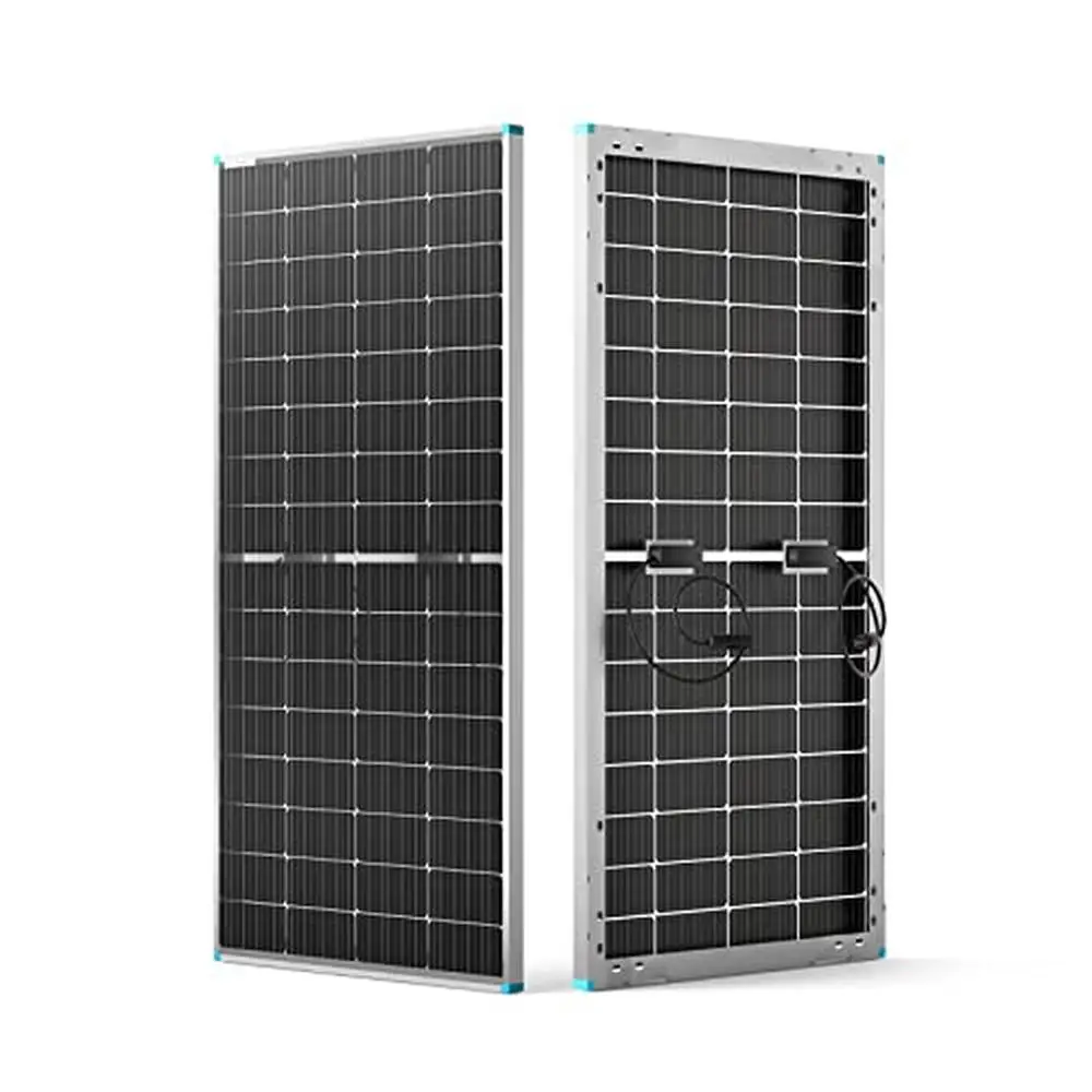 220W Bifacial Solar Panel 12V High Efficiency Monocrystalline Module RV Off Grid Power System Water/Snow Resistant Easy Install