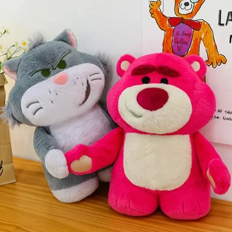30/40cm 귀여운 루시퍼 베개 인형 만화 Losto 딸기 곰 스티치 마그네틱 플러시 장난감 생일 크리스마스 선물 할로윈 장식