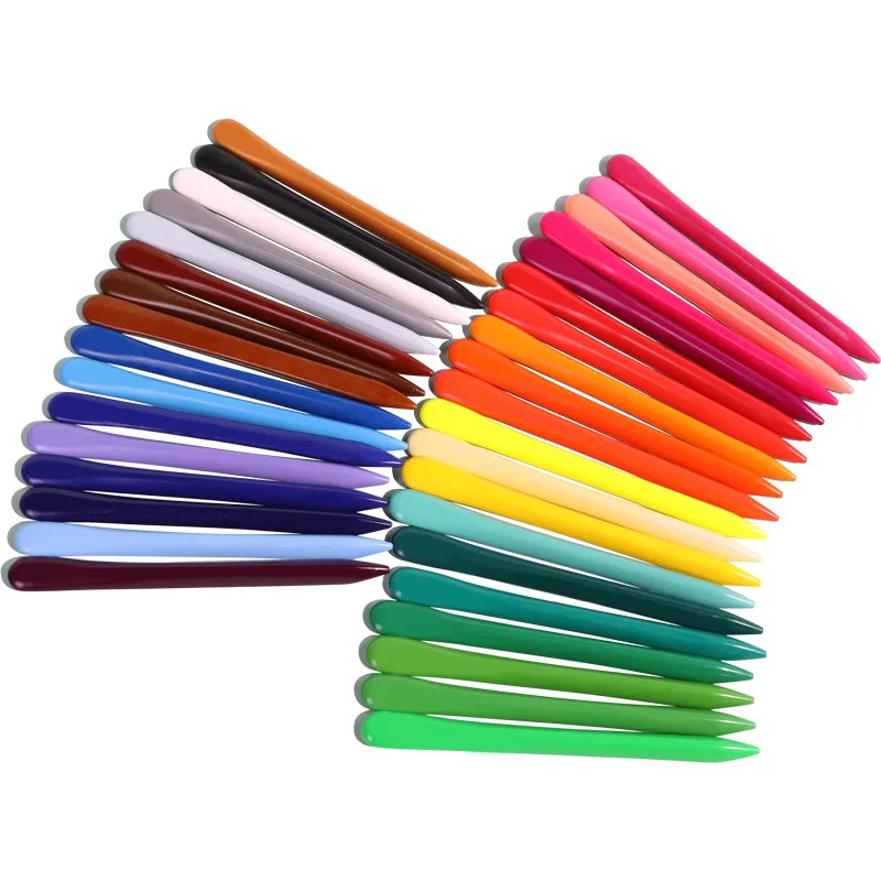 Crayons triangulaires pour enfants, pinceaux de peinture sûrs et non coupés, anciers à huile lavable pour écoliers, 12 couleurs, 24 couleurs, 36 couleurs