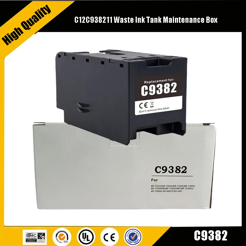 

C12C938211 C9382 PX4MB Maintenance Tank With Chip For Epson WorkForce WF C5890 C5390 5390 5890 PX S887 M887F Waste Ink Tank Chip