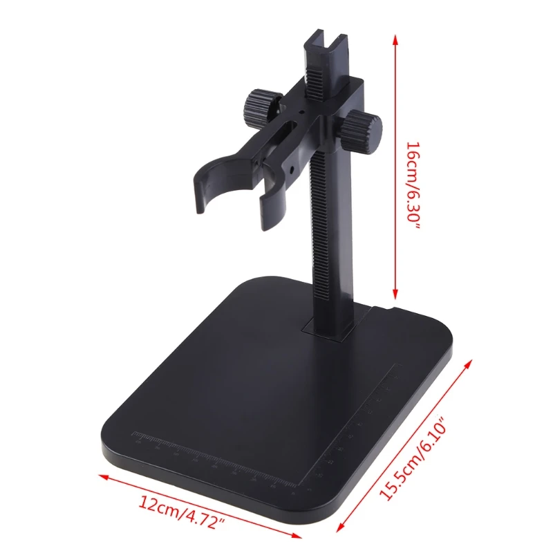 Aluminum Adjustable Microscope Stand Portable Up and Down Manual for Focus Digital USB Electronic Microscope Holder St