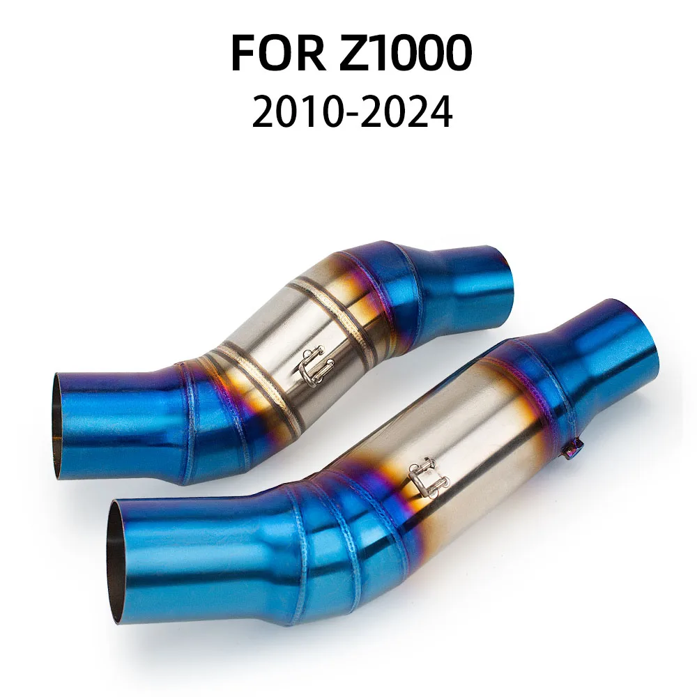 

Motorcycle Exhaust System Slip on Tube For Kawasaki Ninja1000 Z1000 2010-2024 Stainless 51mm Middle Link Adapter Pipe